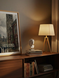 Gentlemen and players watercolour print on bookshelf – Joanne Harris fan gift