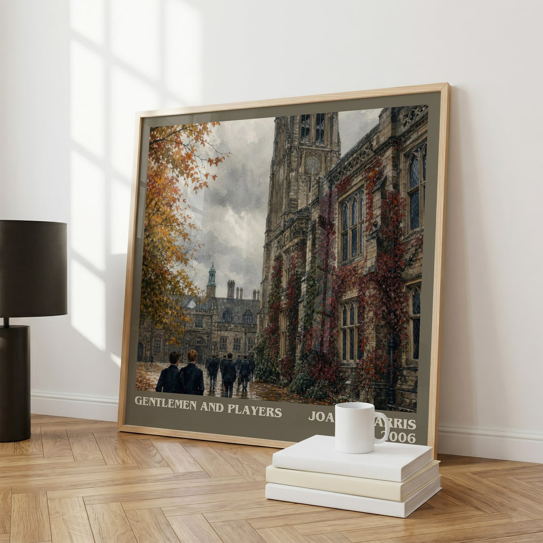 Gentlemen and players literary print framed by window – literary home decor