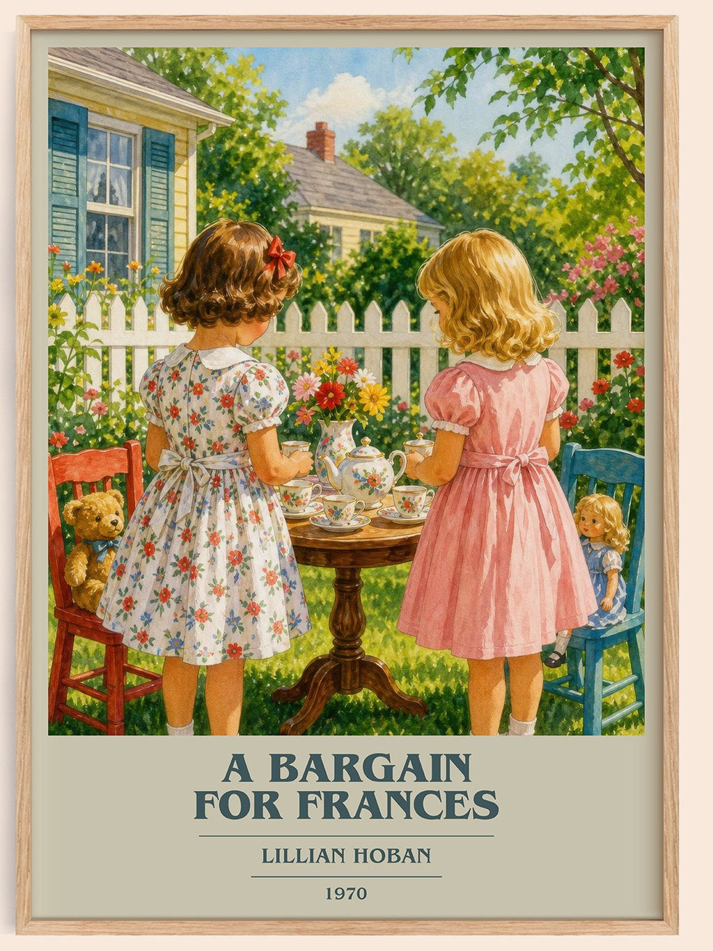 A Bargain for Frances book cover book poster by Lillian Hoban – framed literary art print