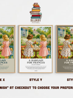 A Bargain for Frances bookish print in frame leaning in hallway – childrens wall art