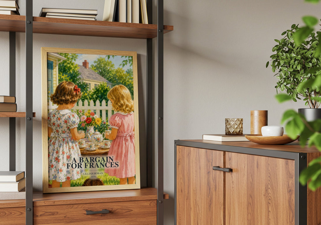 A Bargain for Frances book watercolour illustration paper finish options – matte satin gloss
