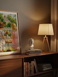 A Bargain for Frances watercolour print on bookshelf – Lillian Hoban fan gift