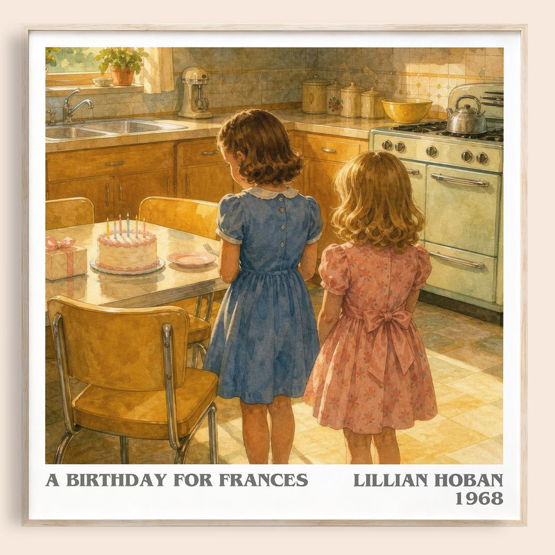 A birthday for Frances literary book poster by Lillian Hoban – framed literary art print