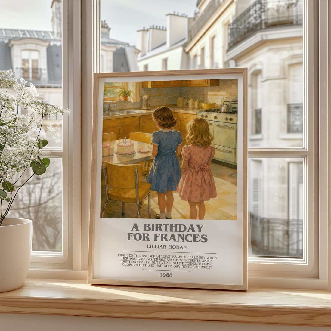 A birthday for Frances bookish poster colour and style options – Lillian Hoban book art