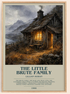 The little Brute family bookish book poster by Lillian Hoban – framed literary art print