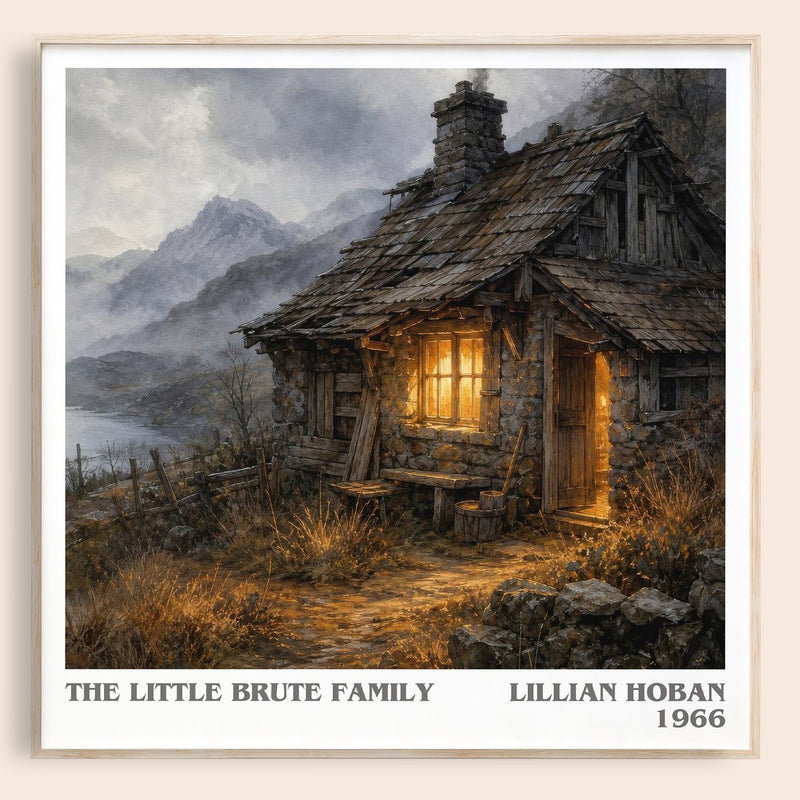 The little Brute family literary book poster by Lillian Hoban – framed literary art print