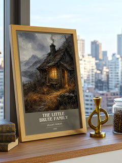 The little Brute family book cover print framed by window – literary home decor