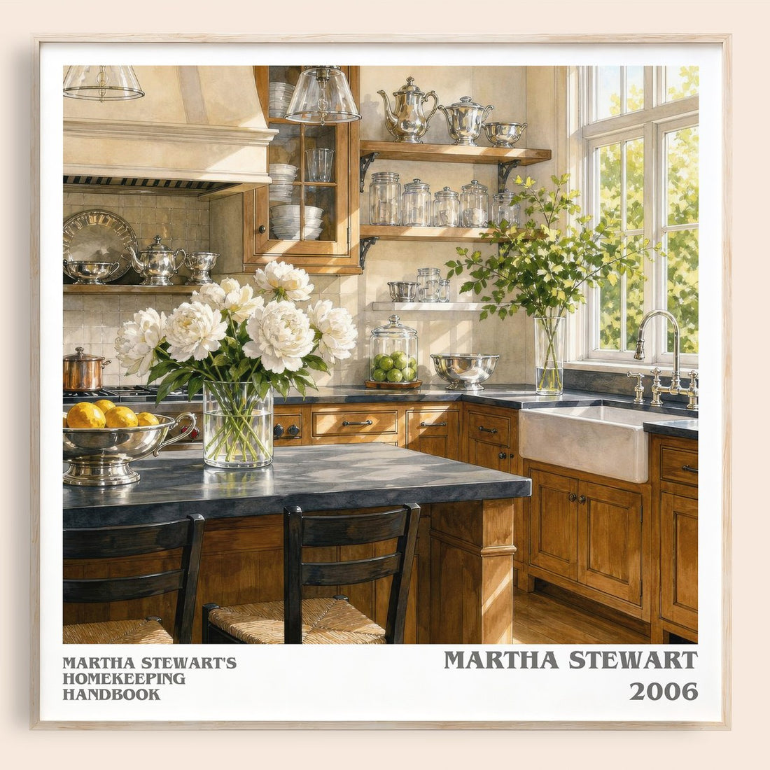Martha Stewart's Homekeeping Handbook literary book poster by Martha Stewart – framed literary art print