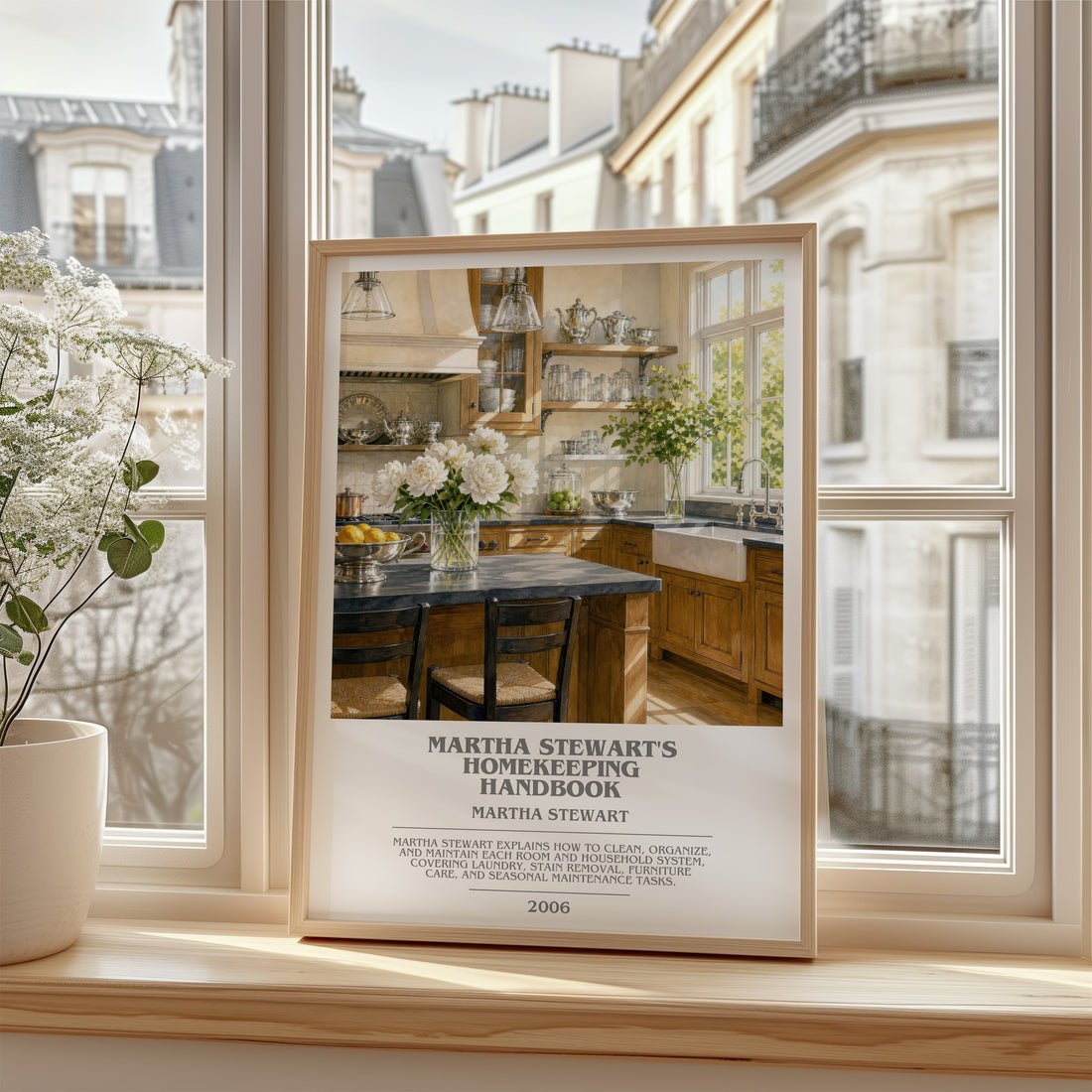 Martha Stewart's Homekeeping Handbook bookish poster colour and style options – Martha Stewart book art