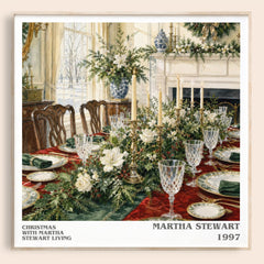 Christmas with Martha Stewart living literary book poster by Martha Stewart – framed literary art print