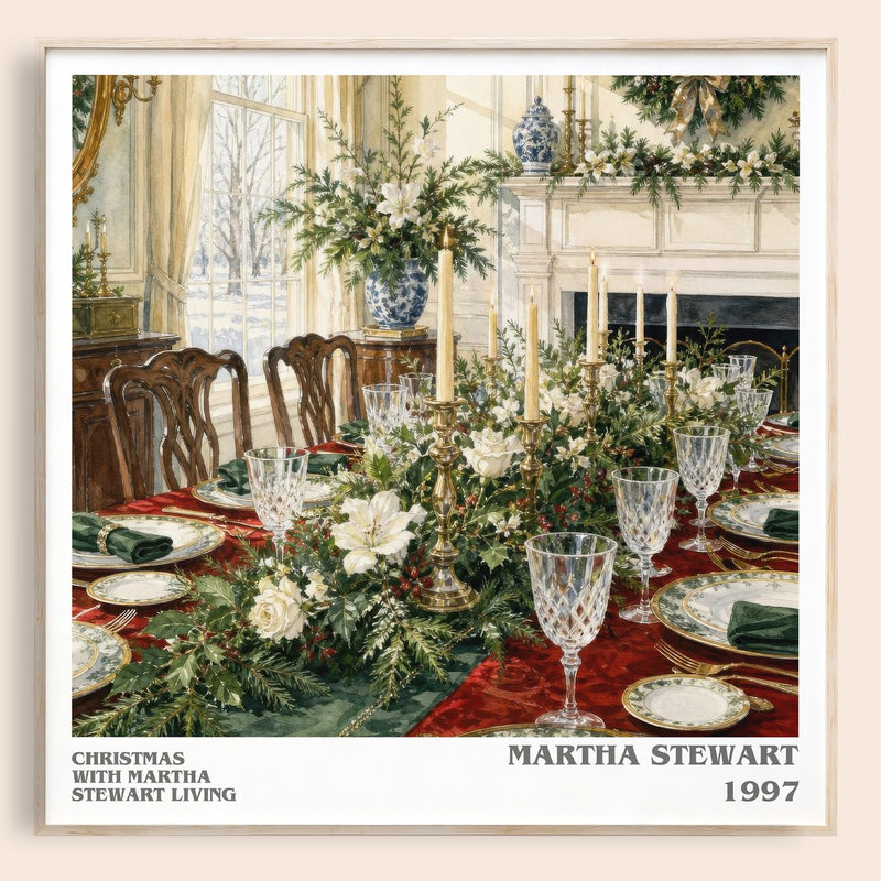 Christmas with Martha Stewart living literary book poster by Martha Stewart – framed literary art print