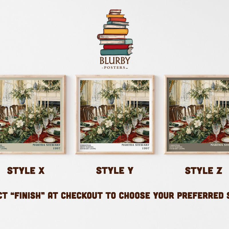 Christmas with Martha Stewart living literary print in frame leaning in hallway – non fiction wall art