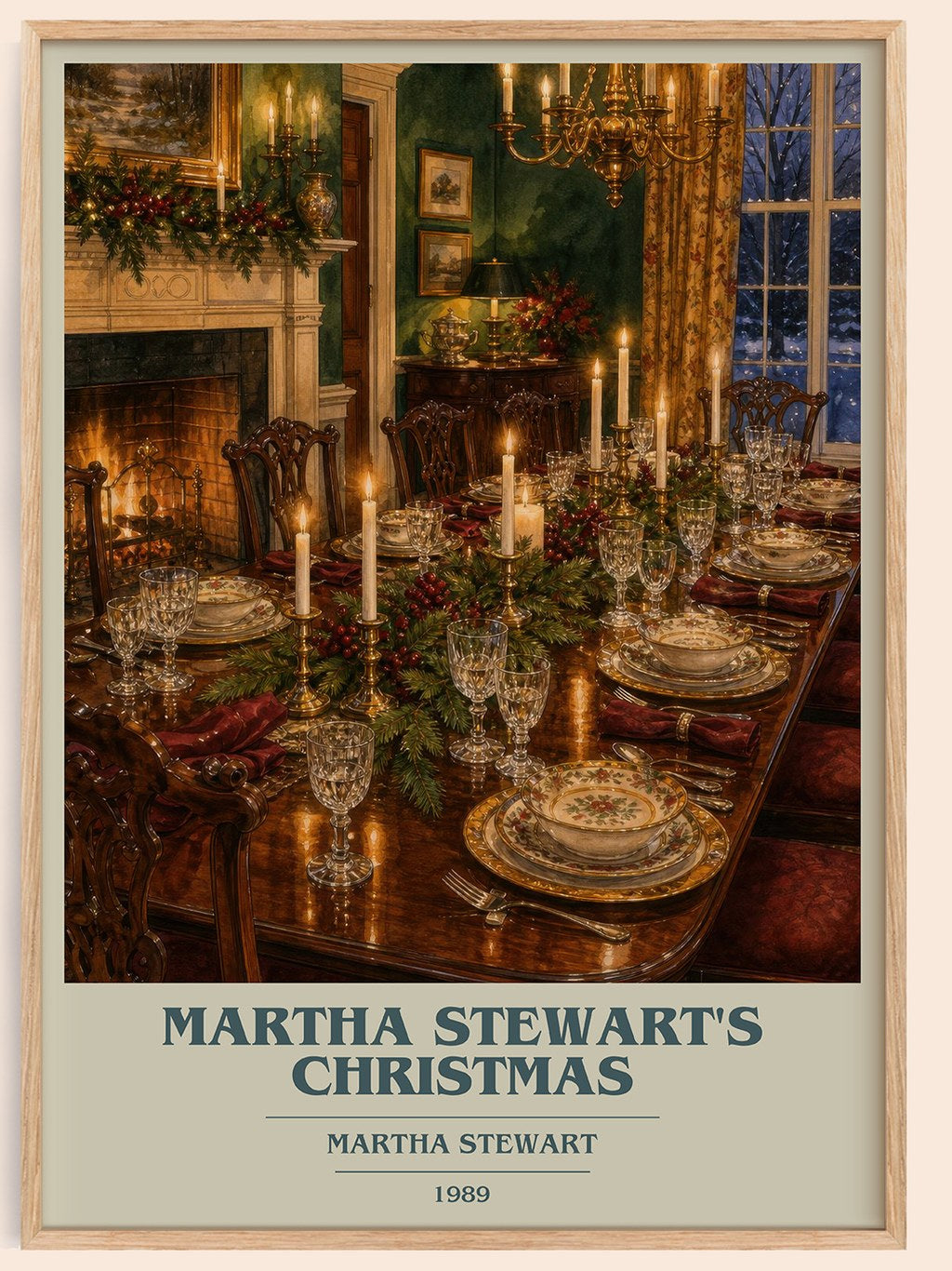 Martha Stewart's Christmas book cover book poster by Martha Stewart – framed literary art print