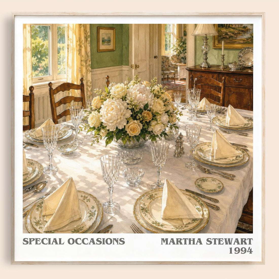 Special occasions literary book poster by Martha Stewart – framed literary art print