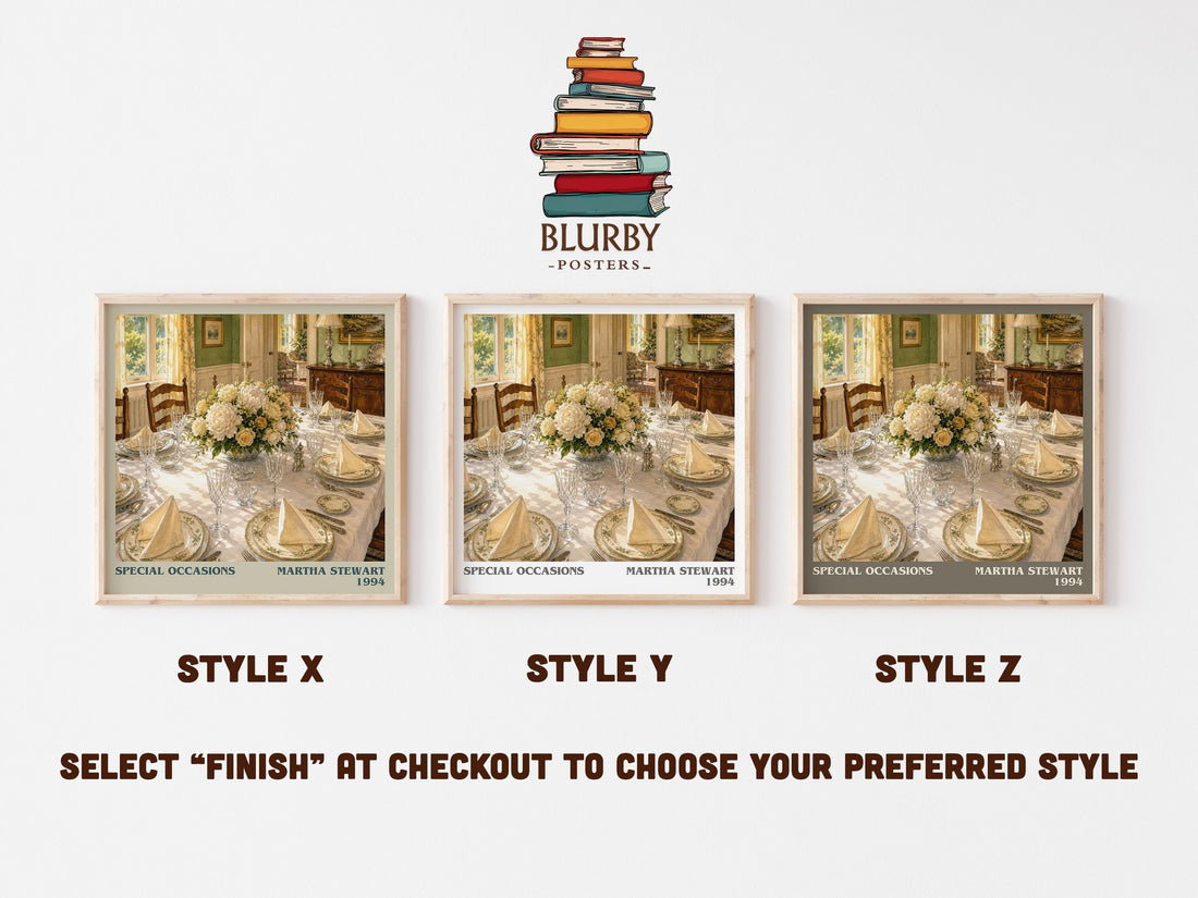 Special occasions literary print in frame leaning in hallway – non fiction wall art (mockup)