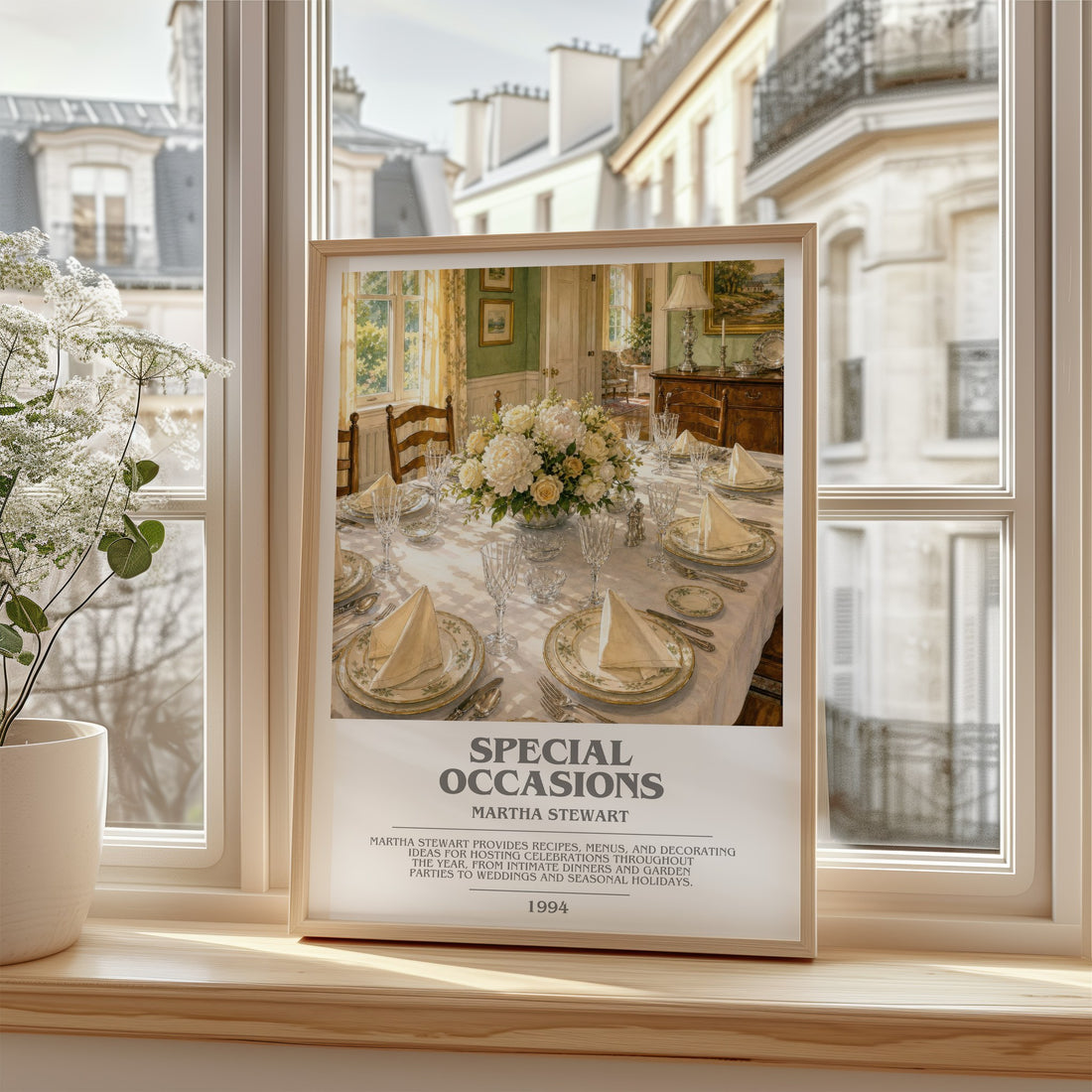 Special occasions bookish poster colour and style options – Martha Stewart book art