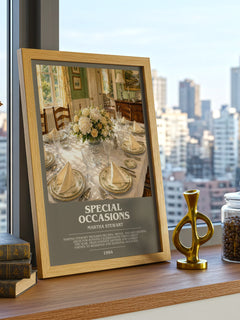 Special occasions bookish print framed by window – literary home decor