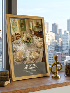 Special occasions book cover print framed by window – literary home decor