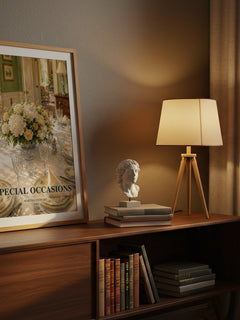Special occasions watercolour print on bookshelf – Martha Stewart fan gift
