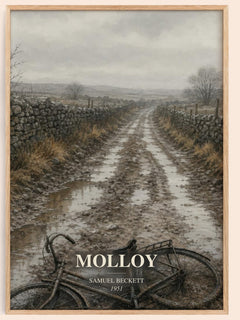 Molloy watercolour book poster by Samuel Beckett – framed literary art print