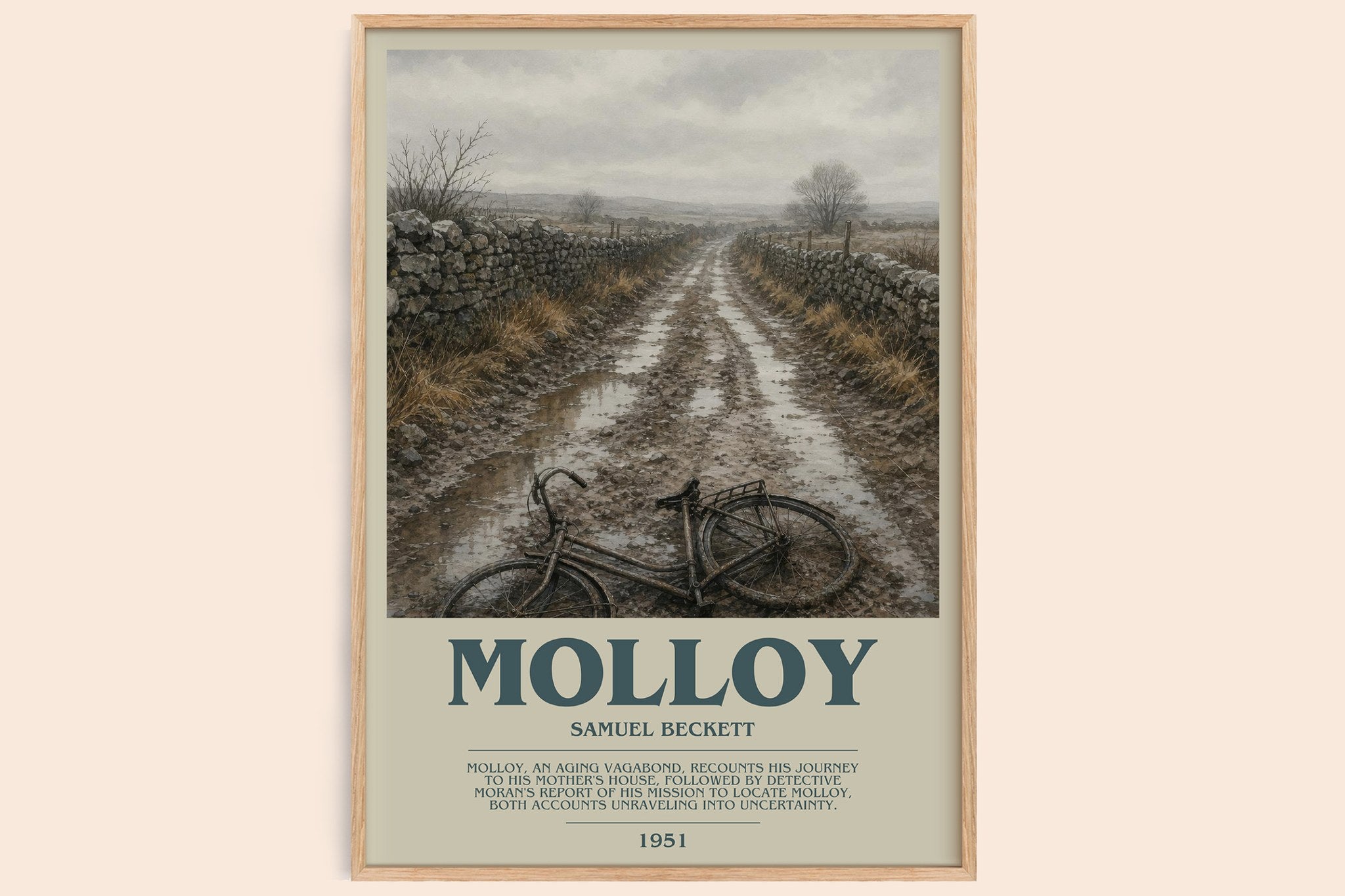 Molloy Bookish Wall Art by Samuel Beckett