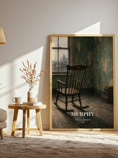Murphy watercolour print in frame leaning in hallway – literary fiction wall art