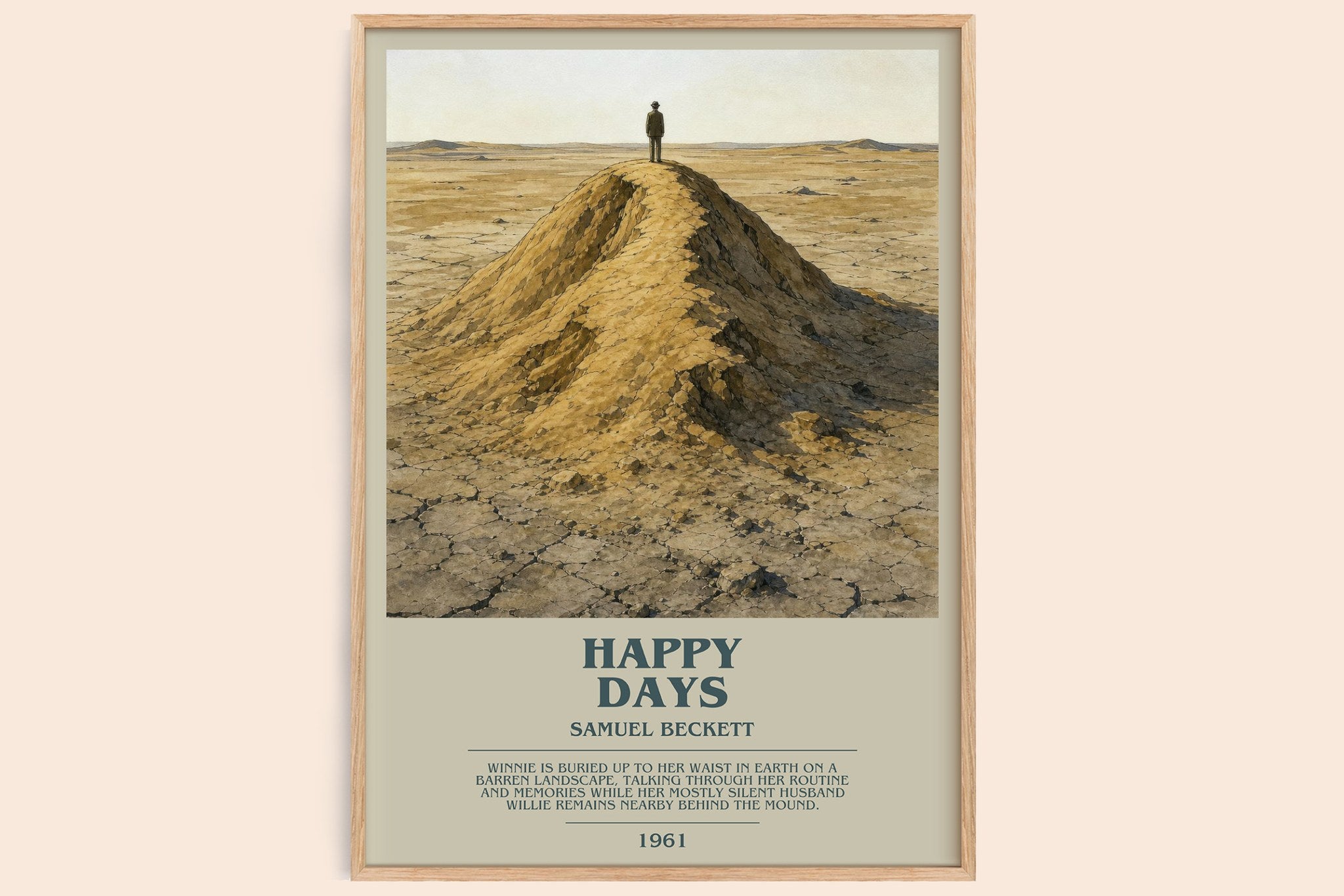 Happy days Bookish Wall Art by Samuel Beckett