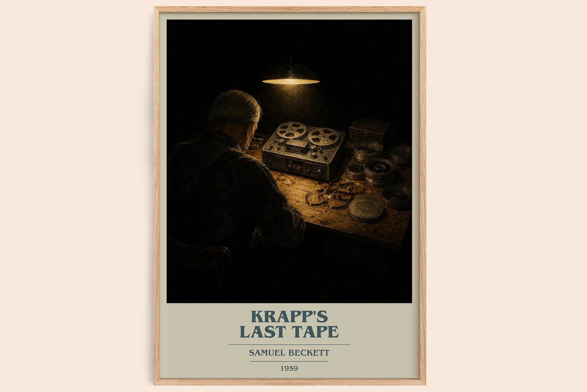 Krapp's last tape Book Cover Poster by Samuel Beckett