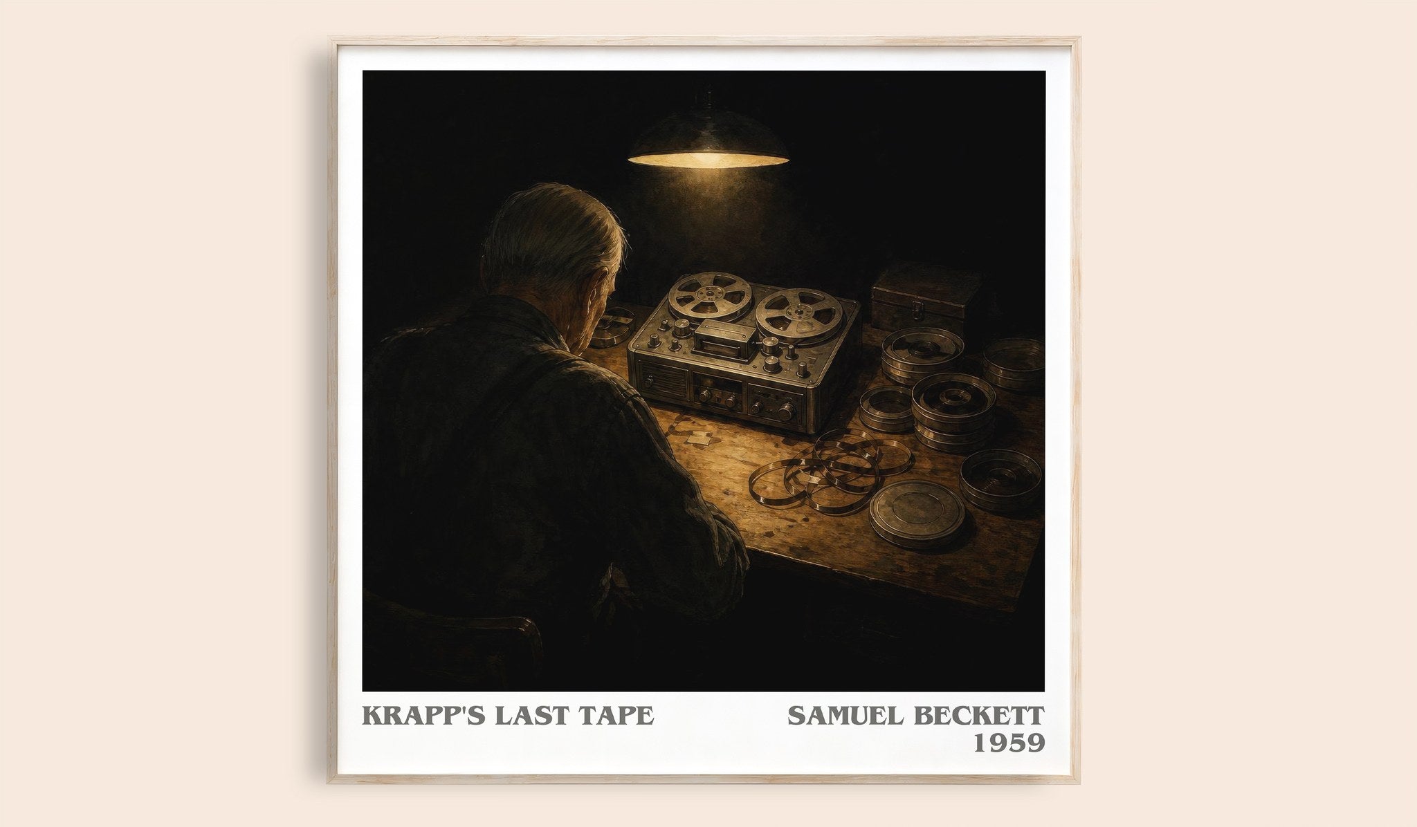 Krapp's last tape Literary Art Print by Samuel Beckett