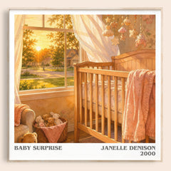 Baby Surprise literary book poster by Janelle Denison – framed literary art print