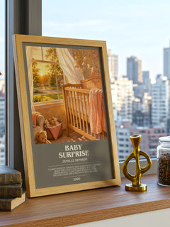 Baby Surprise bookish print framed by window – literary home decor