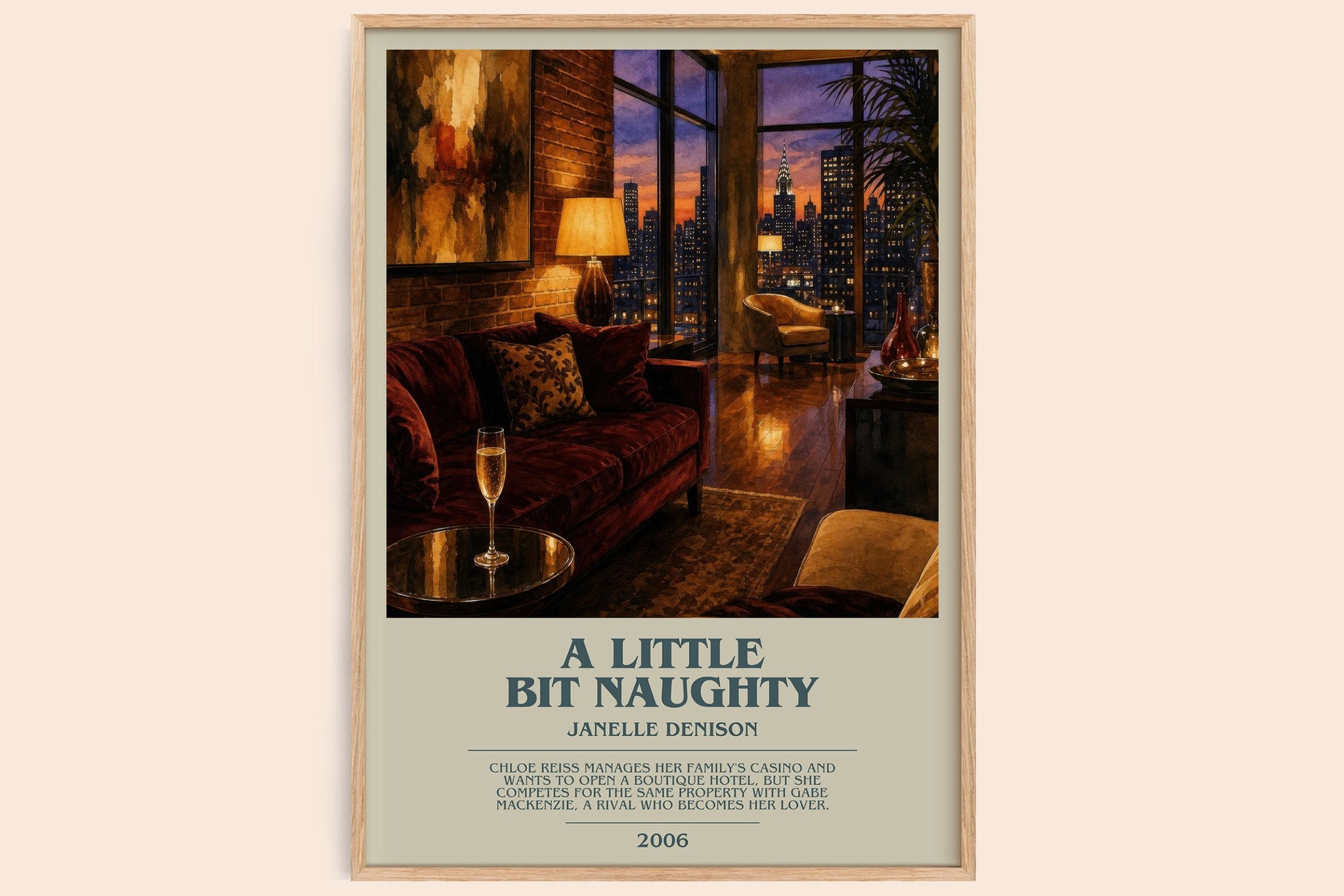 A Little Bit Naughty Bookish Wall Art by Janelle Denison