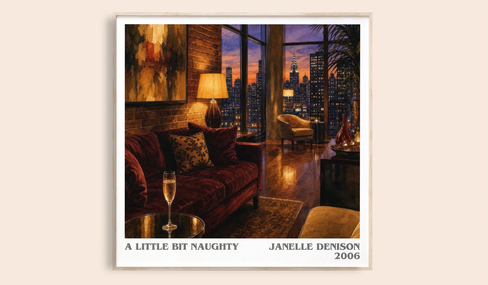 A Little Bit Naughty Literary Art Print by Janelle Denison