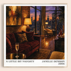 A Little Bit Naughty literary book poster by Janelle Denison – framed literary art print