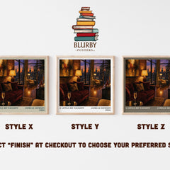A Little Bit Naughty literary print in frame leaning in hallway – romance wall art