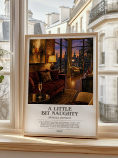 A Little Bit Naughty bookish poster colour and style options – Janelle Denison book art
