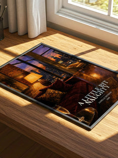 A Little Bit Naughty watercolour book poster framed on wall – romance wall art