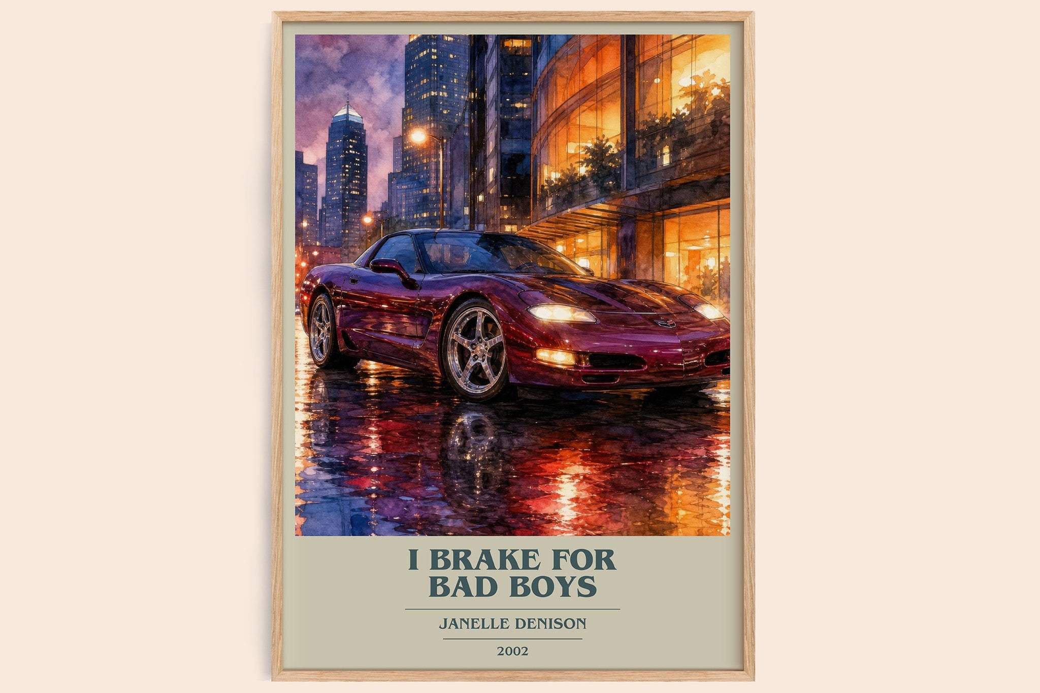 I brake for bad boys Book Cover Poster by Janelle Denison