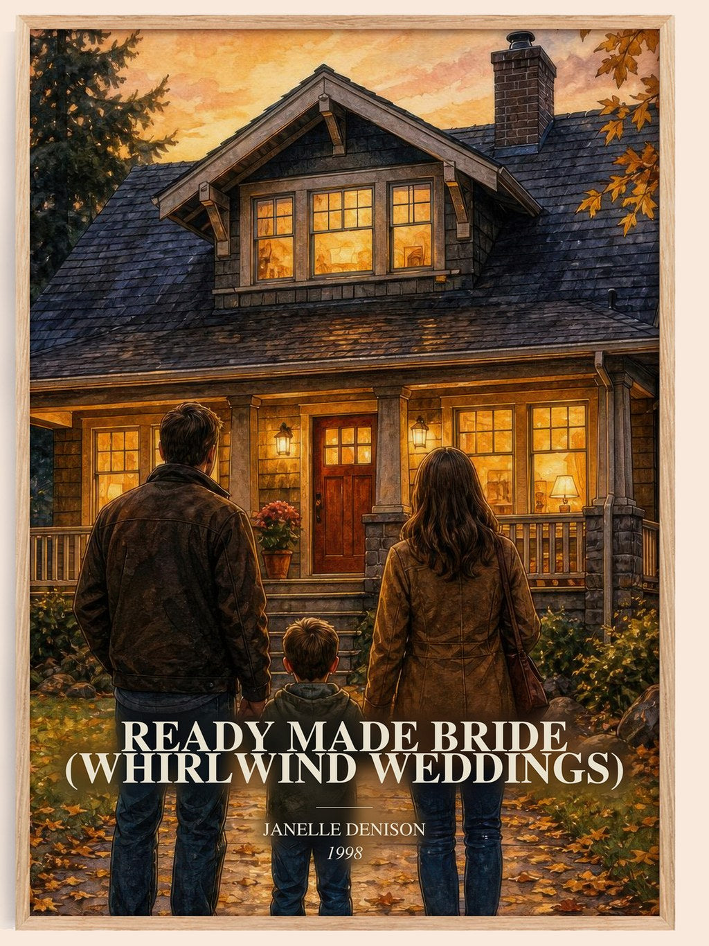 Ready Made Bride  (Whirlwind Weddings) watercolour book poster by Janelle Denison – framed literary art print