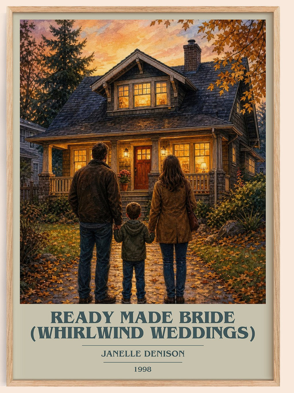 Ready Made Bride  (Whirlwind Weddings) book cover book poster by Janelle Denison – framed literary art print