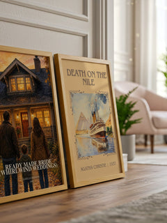 Ready Made Bride  (Whirlwind Weddings) watercolour print framed by window – literary home decor