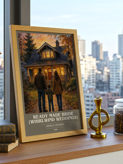 Ready Made Bride  (Whirlwind Weddings) book cover print framed by window – literary home decor