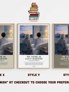 My Name is Lucy Barton bookish print in frame leaning in hallway – literary fiction wall art