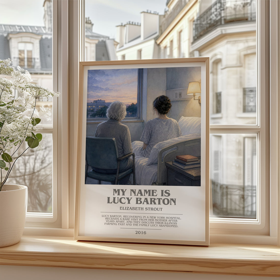 My Name is Lucy Barton bookish poster colour and style options – Elizabeth Strout book art