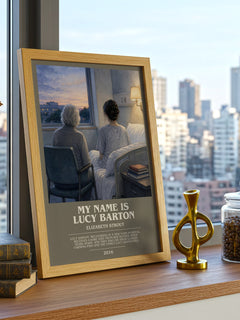 My Name is Lucy Barton bookish print framed by window – literary home decor