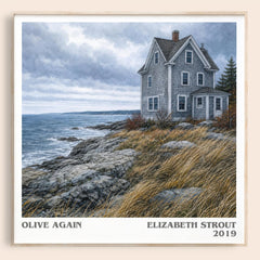Olive Again literary book poster by Elizabeth Strout – framed literary art print