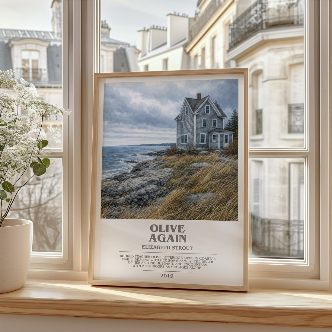 Olive Again bookish poster colour and style options – Elizabeth Strout book art