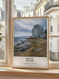 Olive Again book cover poster colour and style options – Elizabeth Strout book art
