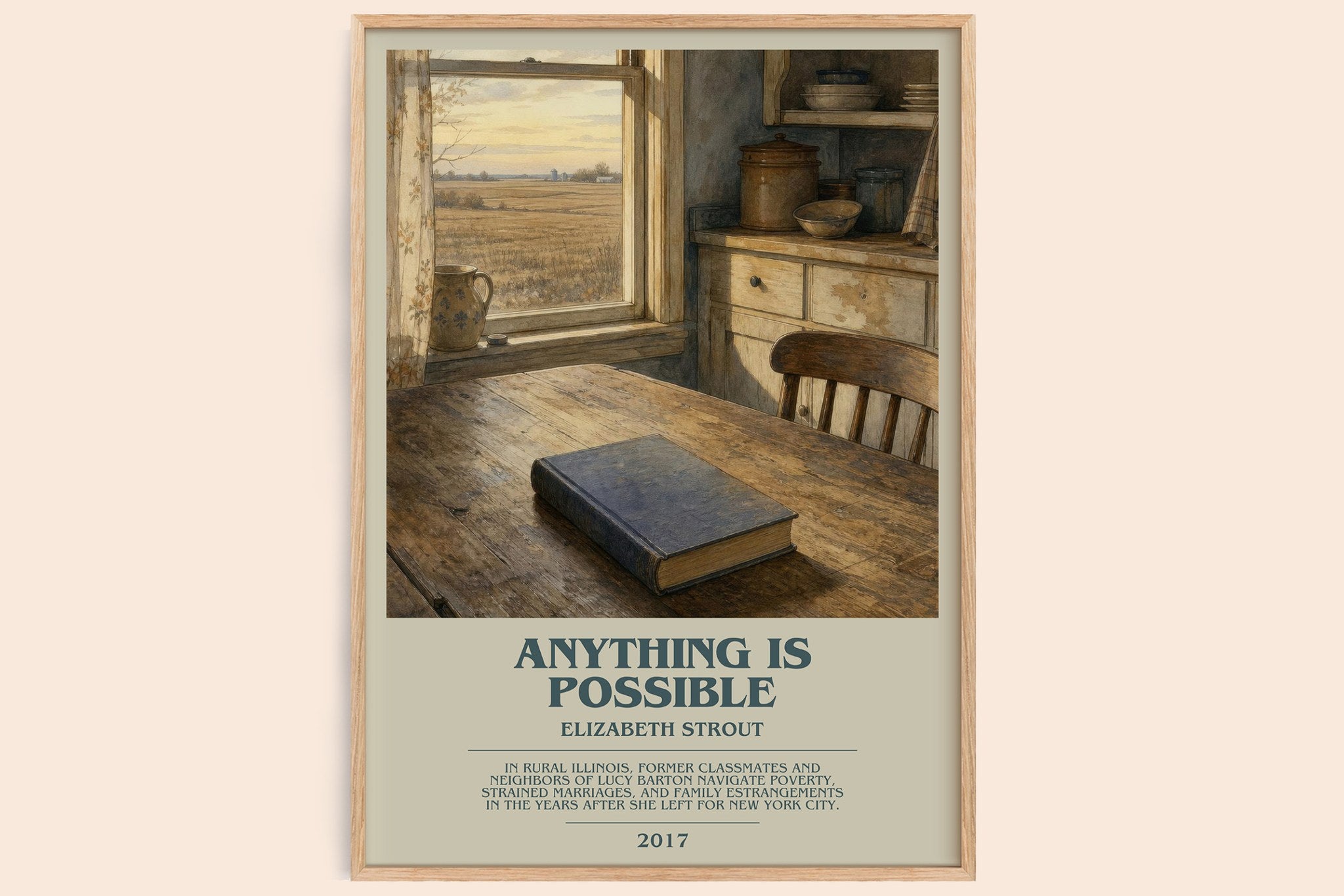 Anything is possible Bookish Wall Art by Elizabeth Strout