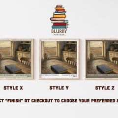 Anything is possible literary print in frame leaning in hallway – literary fiction wall art